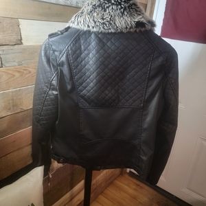 Vegan leather coat